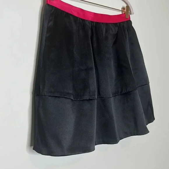 H&M Conscious Collection Black With Pink Trim Satin Skirt - Picture 4 of 9